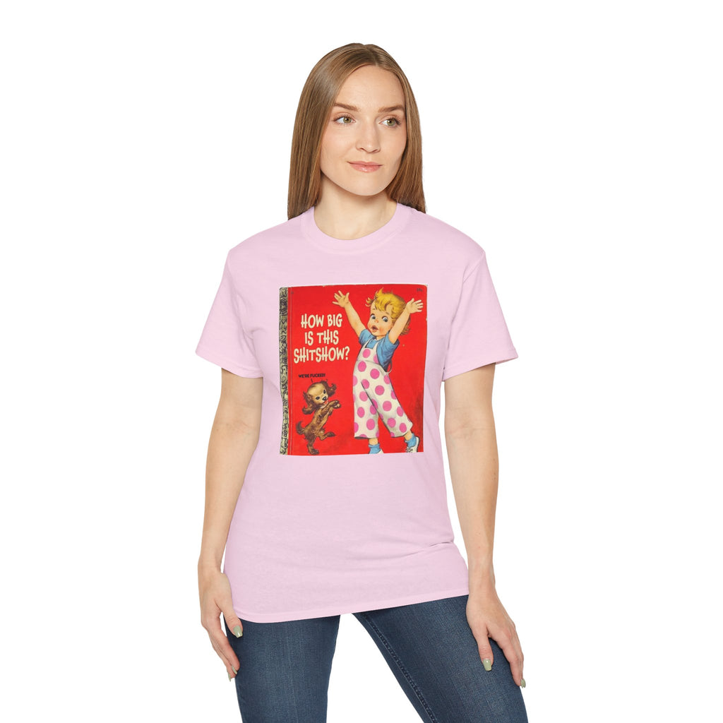 How Big Is This Shitshow Funny Vintage Children's Book T-Shirt | Sarcastic Graphic Tee