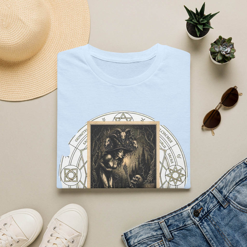 Runic Witch & Skeleton Graphic T-Shirt
