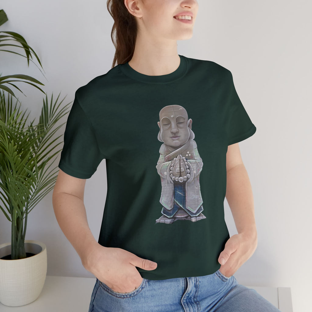 Meditating Monk Graphic T-Shirt | Zen Buddha Street Art Tee