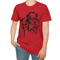 Three Skulls Splatter Graphic T-Shirt | Dark Art Gothic Skull Unisex Tee | Graffiti Art Shirt