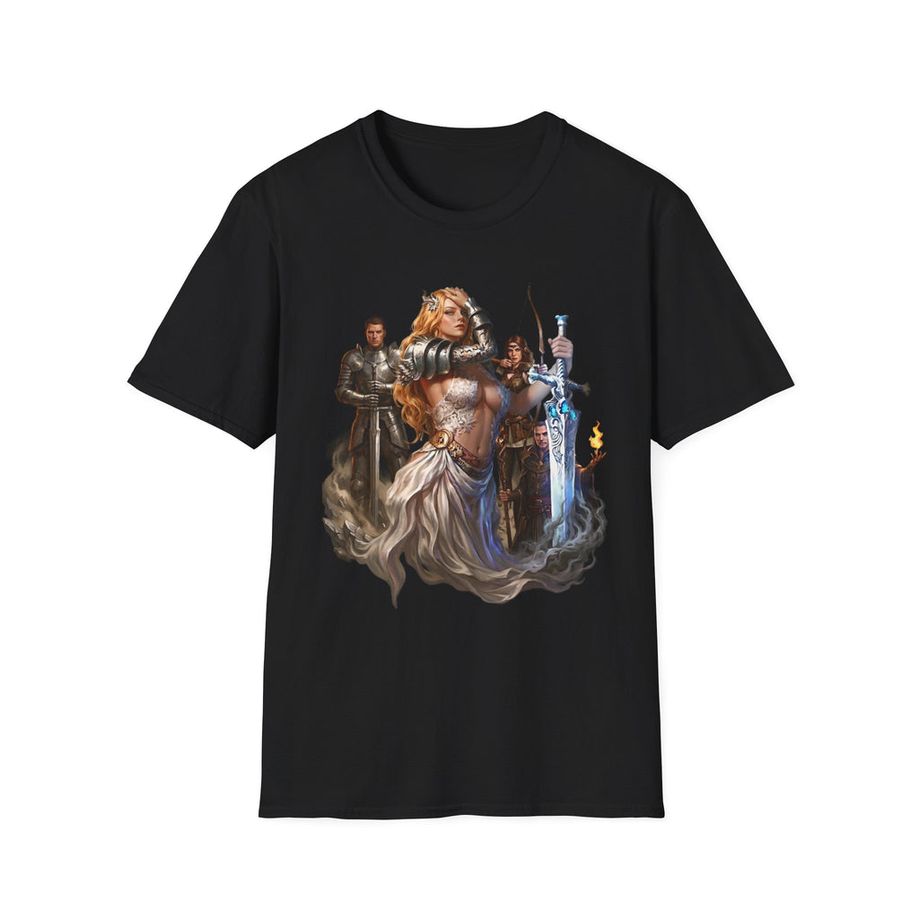 Fantasy Heroine Graphic Tee | Warrior Princess & Great sword T-Shirt | Dungeons and Dragons RPG Party Shirt | Dark Fantasy Graphic Tee