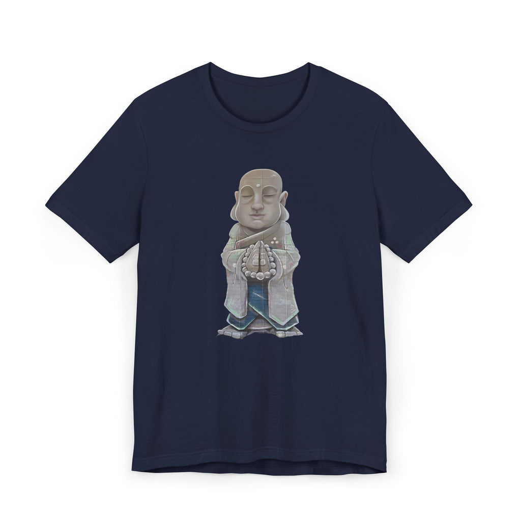 Meditating Monk Graphic T-Shirt | Zen Buddha Street Art Tee