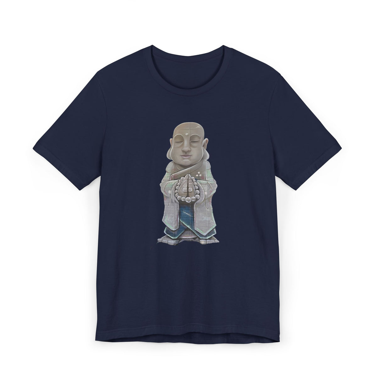Meditating Monk Graphic T-Shirt | Zen Buddha Street Art Tee