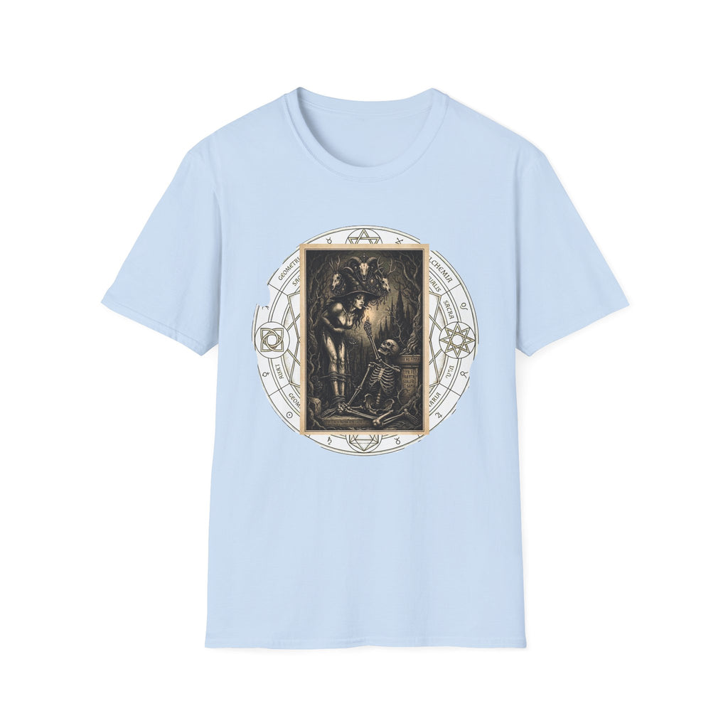 Runic Witch & Skeleton Graphic T-Shirt