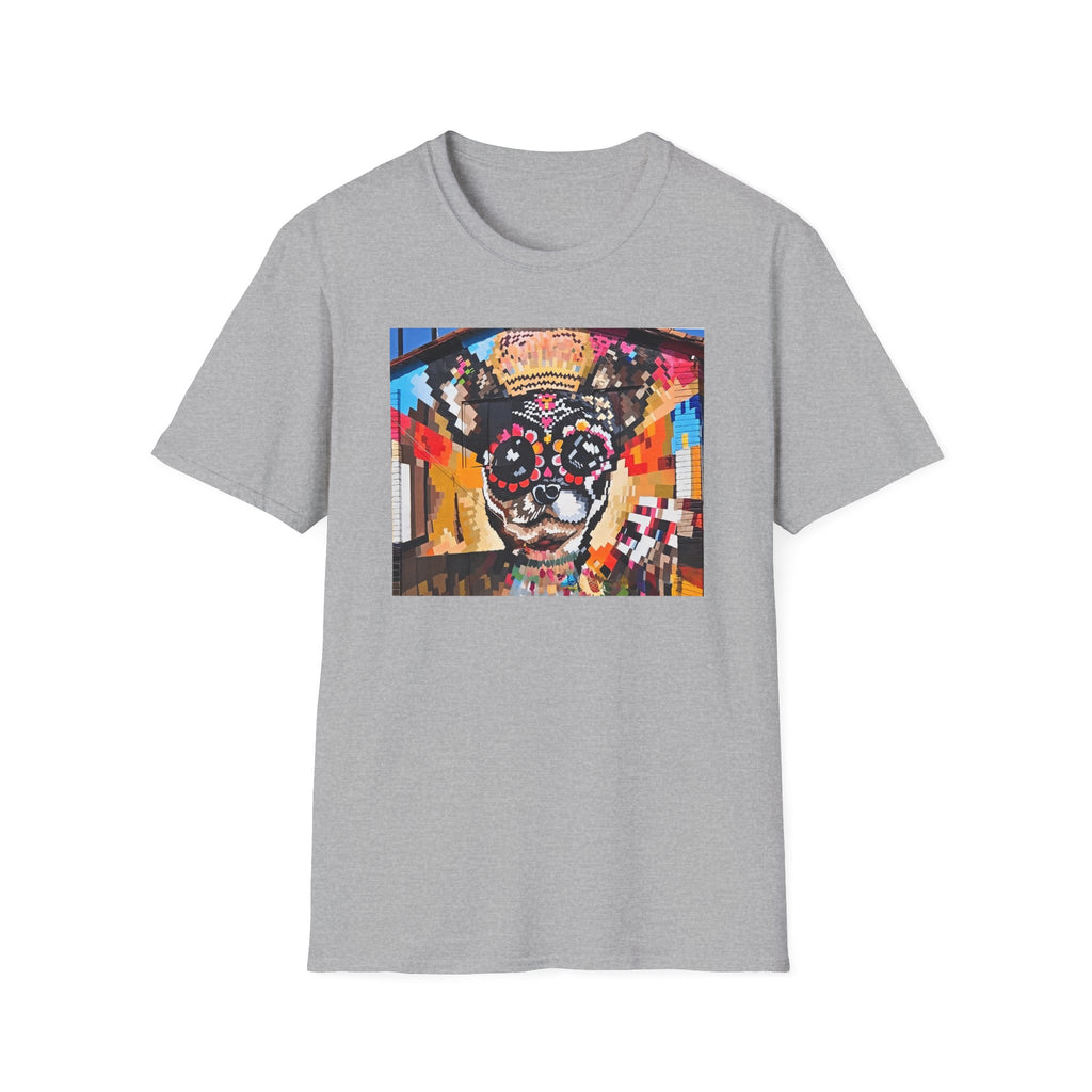 Dia de los Muertos Chihuahua Mural T-Shirt | Sugar Skull Dog Graphic Tee