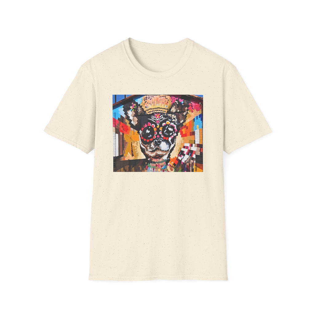 Dia de los Muertos Chihuahua Mural T-Shirt | Sugar Skull Dog Graphic Tee
