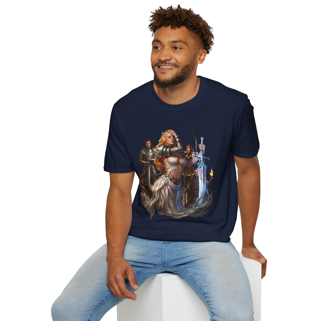Fantasy Heroine Graphic Tee | Warrior Princess & Great sword T-Shirt | Dungeons and Dragons RPG Party Shirt | Dark Fantasy Graphic Tee