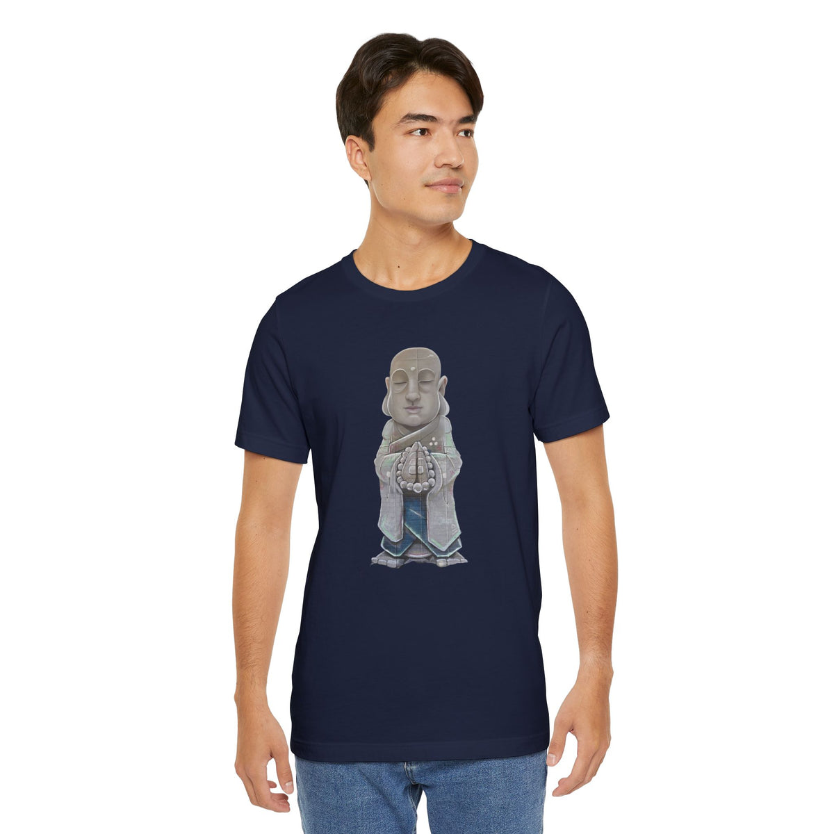 Meditating Monk Graphic T-Shirt | Zen Buddha Street Art Tee