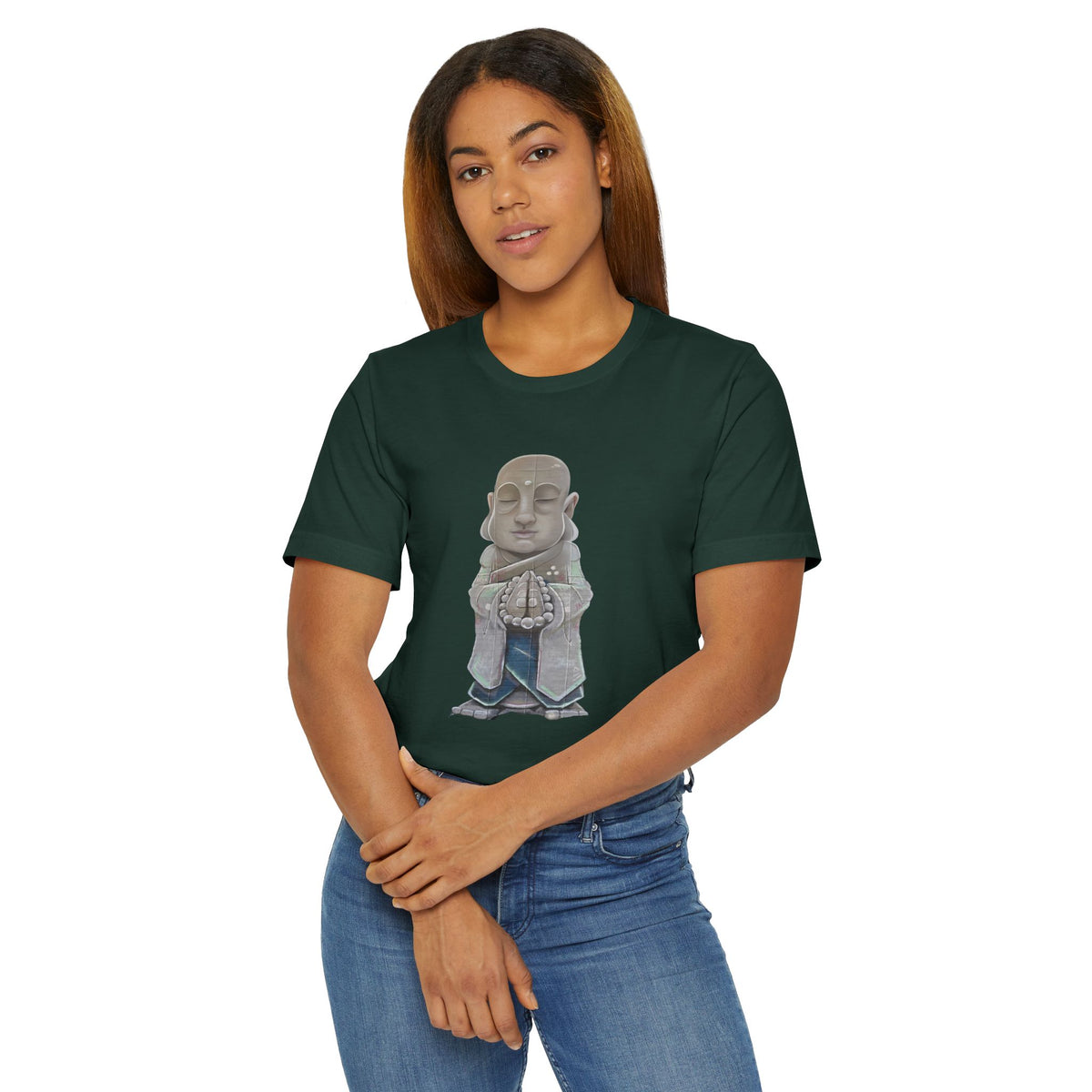 Meditating Monk Graphic T-Shirt | Zen Buddha Street Art Tee