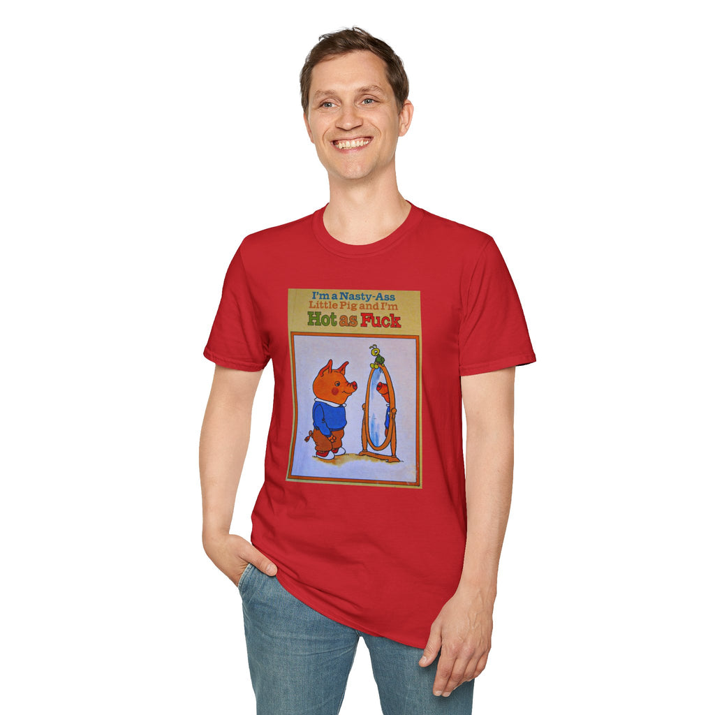 Nasty Ass Little Pig Shirt | Funny Sarcastic Storybook Graphic Tee | Retro Children's Book Meme T-Shirt | Unapologetic Humor Apparel