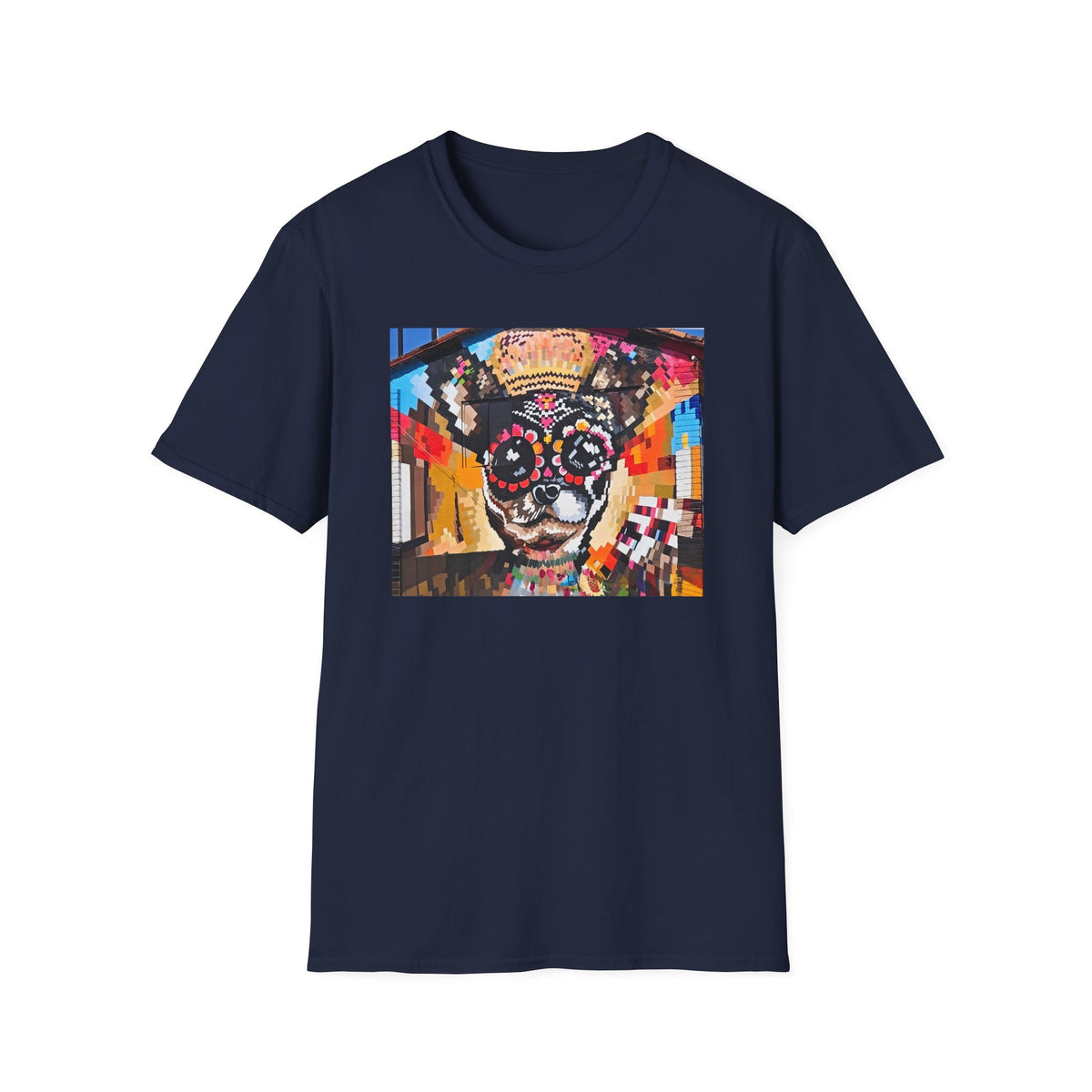 Dia de los Muertos Chihuahua Mural T-Shirt | Sugar Skull Dog Graphic Tee