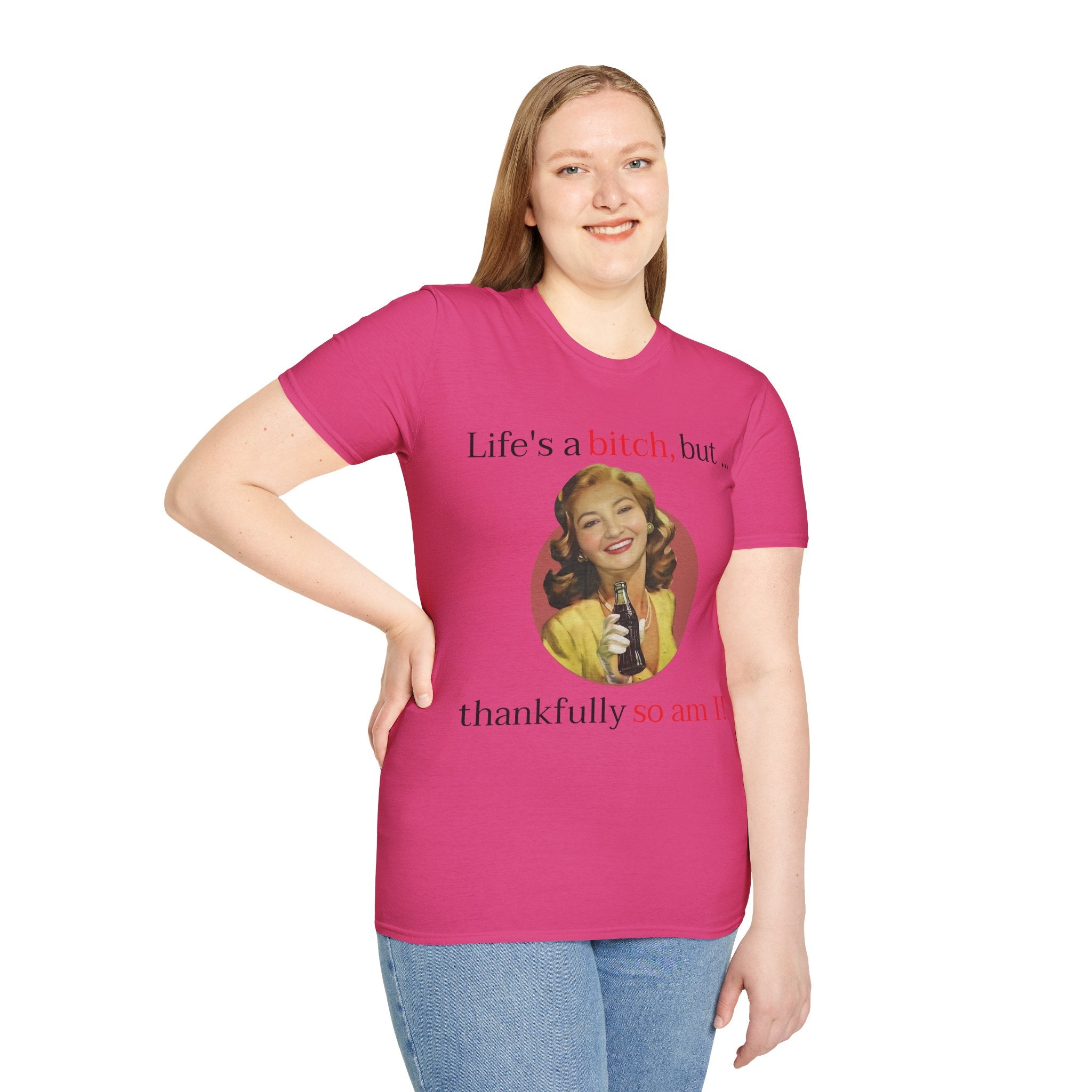 Life's a Bitch So Am I T-Shirt, Sassy Attitude Tee, Funny Profanity Quote Shirt, Retro Vintage Pinup Girl Graphic, Gift for Her, 50s Style