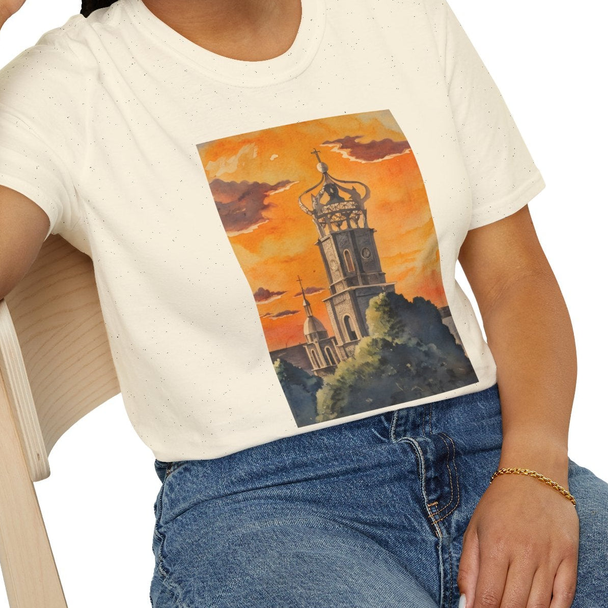 Puerto Vallarta Church Sunset Graphic T-Shirt