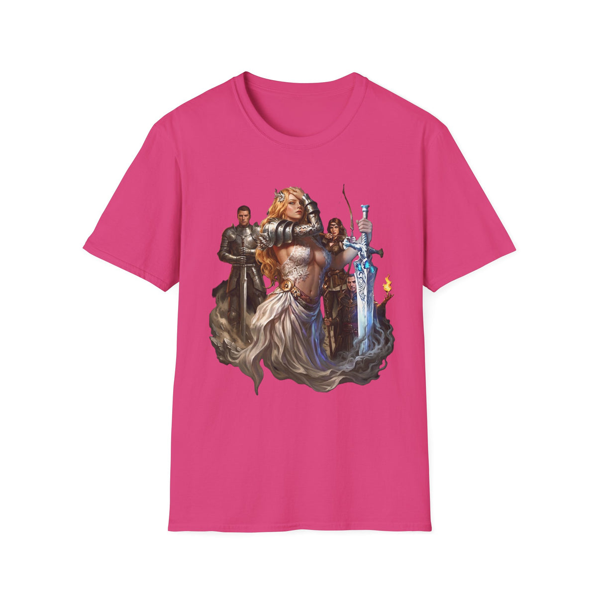 Fantasy Heroine Graphic Tee | Warrior Princess & Great sword T-Shirt | Dungeons and Dragons RPG Party Shirt | Dark Fantasy Graphic Tee