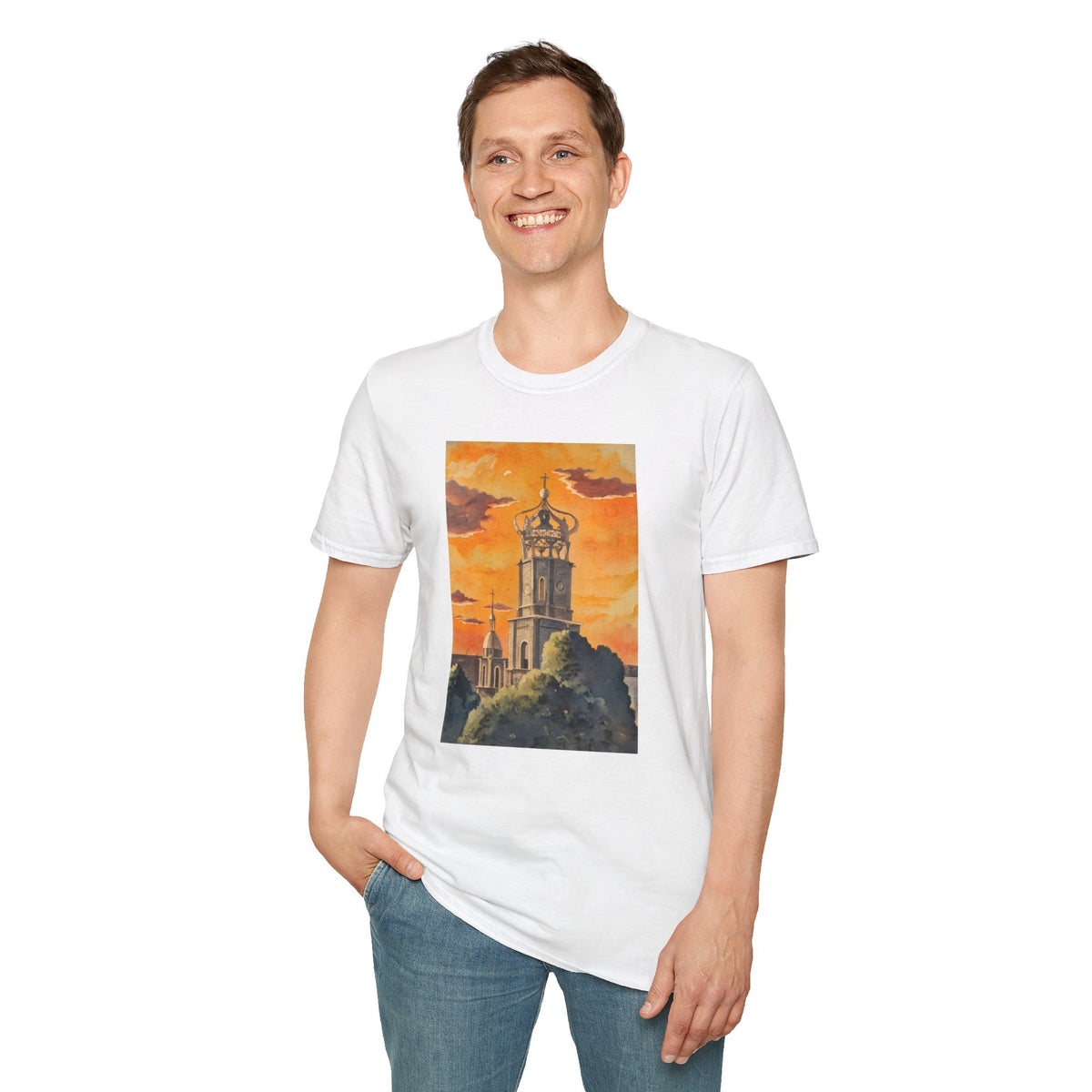 Puerto Vallarta Church Sunset Graphic T-Shirt