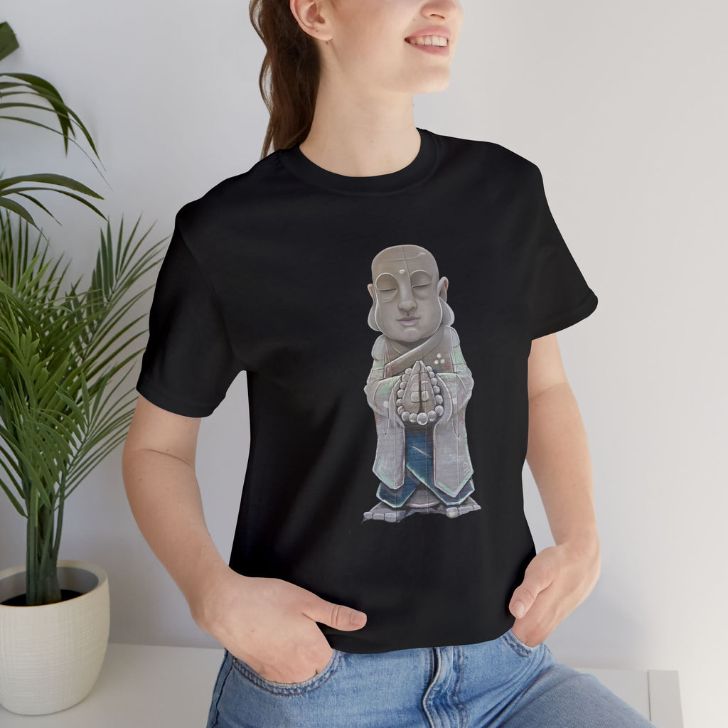 Meditating Monk Graphic T-Shirt | Zen Buddha Street Art Tee