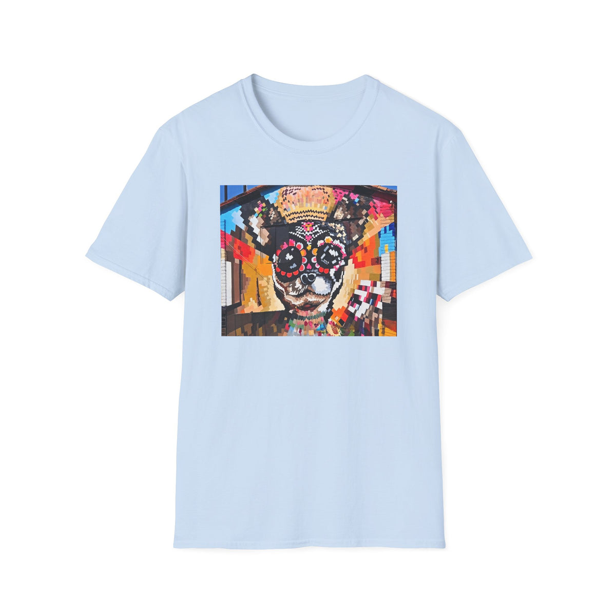 Dia de los Muertos Chihuahua Mural T-Shirt | Sugar Skull Dog Graphic Tee
