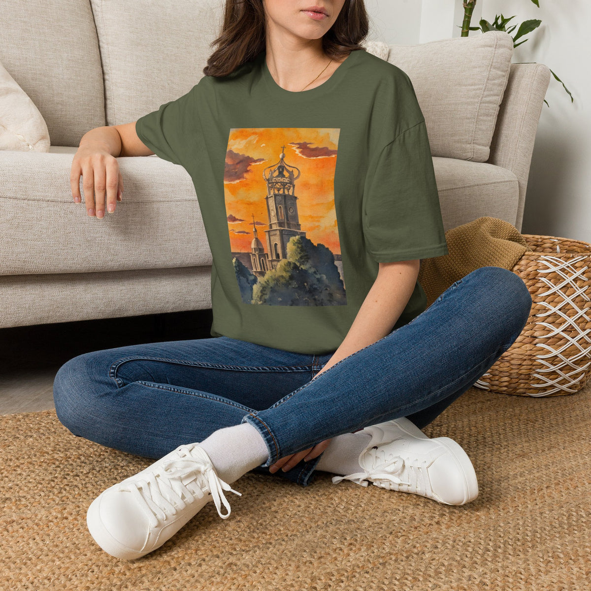 Puerto Vallarta Church Sunset Graphic T-Shirt