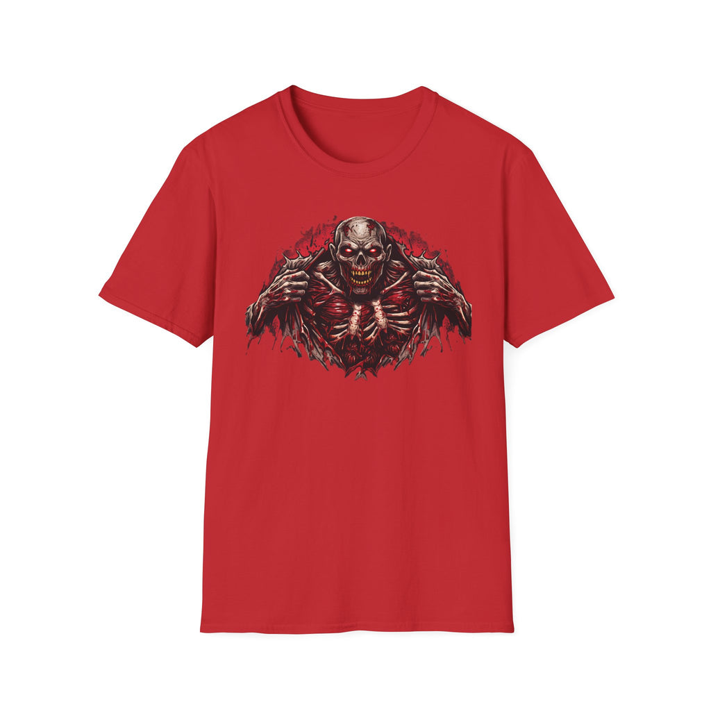 Ripped Zombie Chest Dark Art Graphic T-Shirt