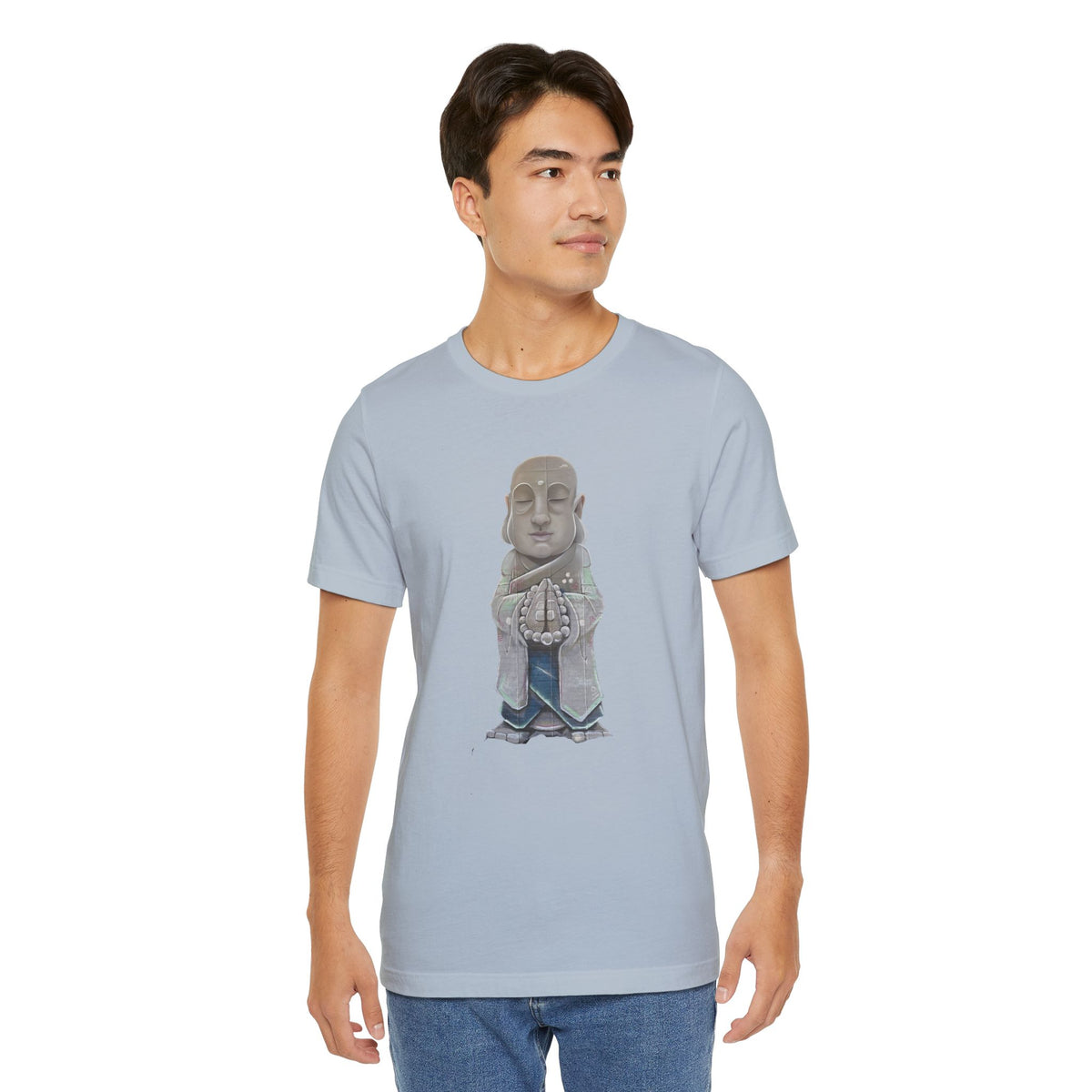 Meditating Monk Graphic T-Shirt | Zen Buddha Street Art Tee