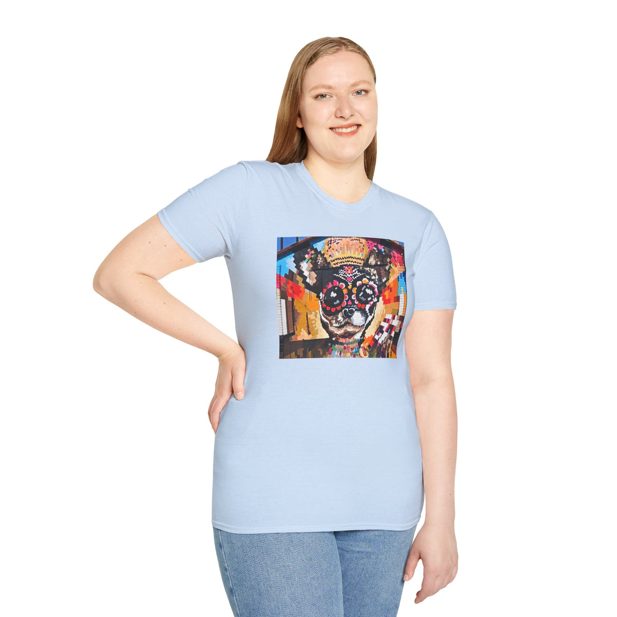 Dia de los Muertos Chihuahua Mural T-Shirt | Sugar Skull Dog Graphic Tee