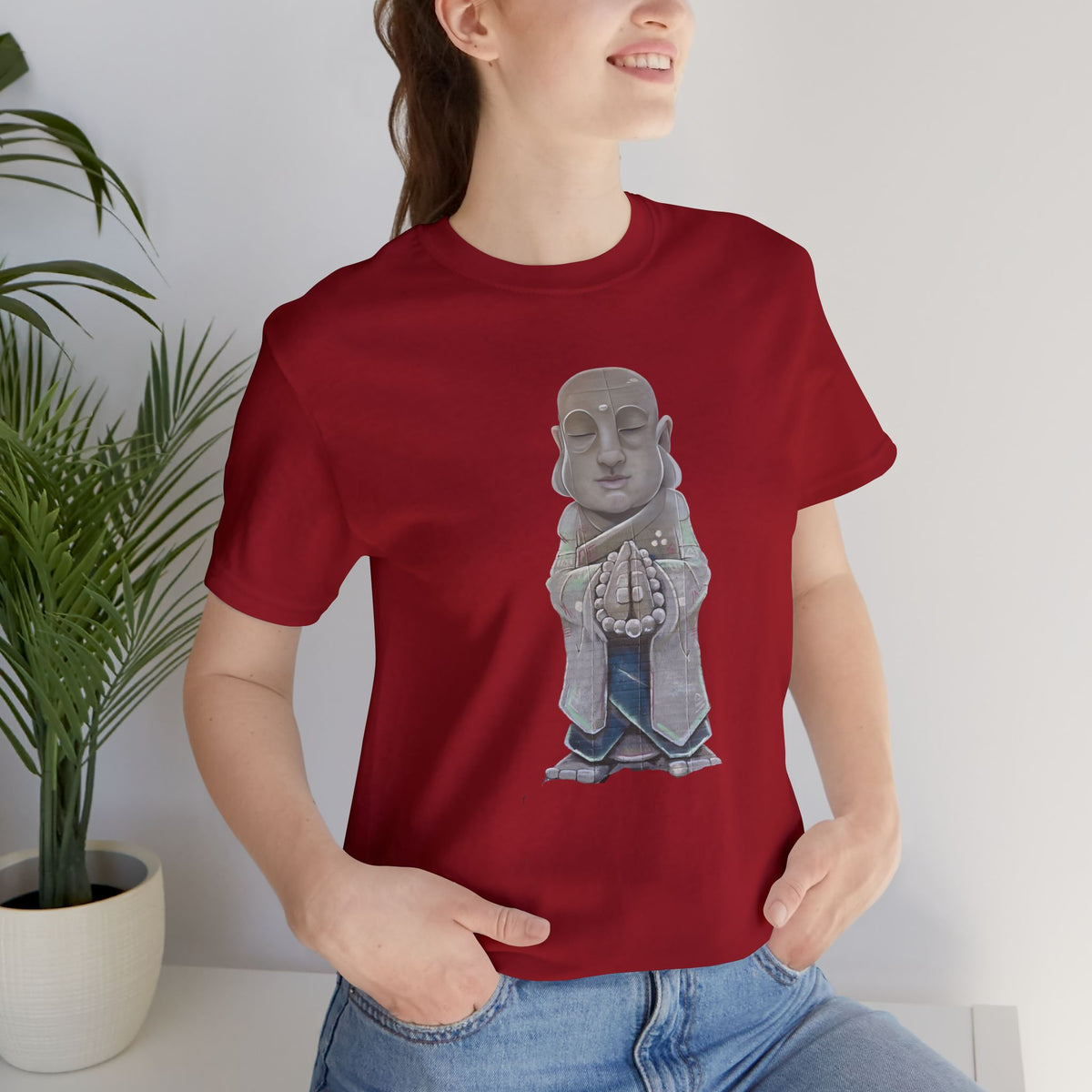 Meditating Monk Graphic T-Shirt | Zen Buddha Street Art Tee