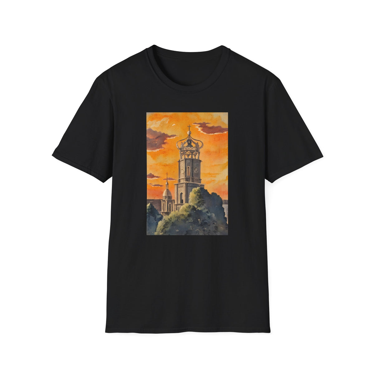 Puerto Vallarta Church Sunset Graphic T-Shirt