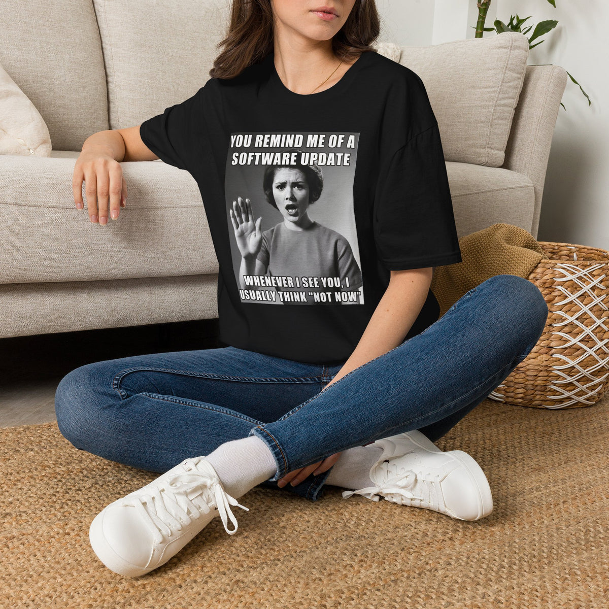 You Remind Me of a Software Update T-Shirt | Funny Sarcastic Retro Graphic Tee