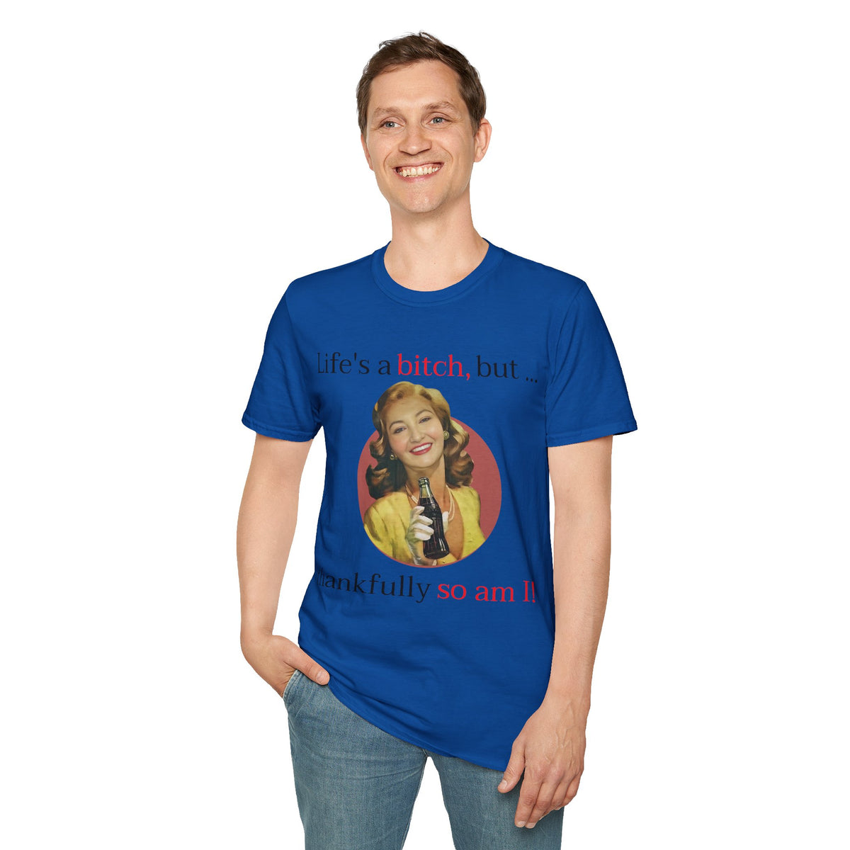 Life's a Bitch So Am I T-Shirt, Sassy Attitude Tee, Funny Profanity Quote Shirt, Retro Vintage Pinup Girl Graphic, Gift for Her, 50s Style