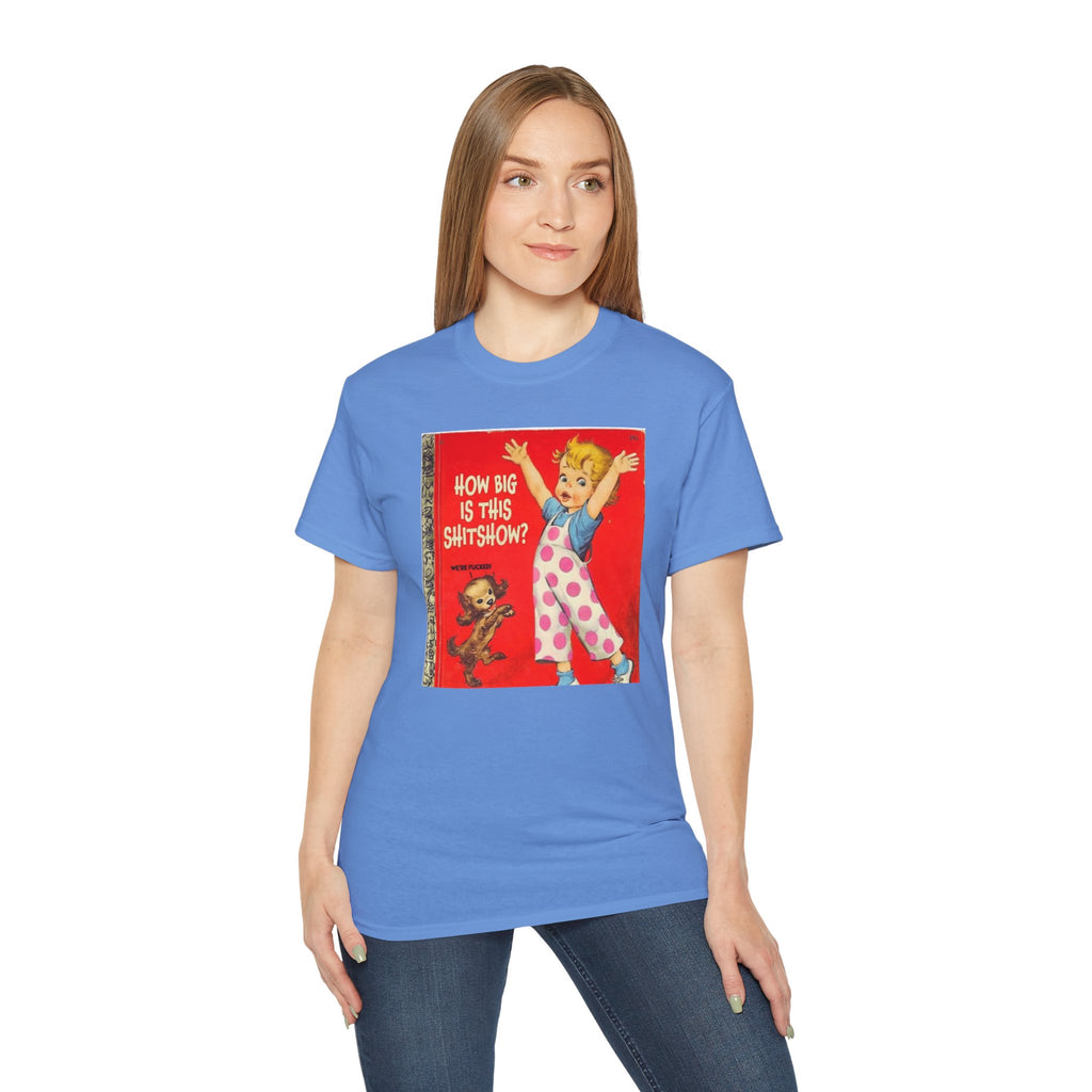 How Big Is This Shitshow Funny Vintage Children's Book T-Shirt | Sarcastic Graphic Tee