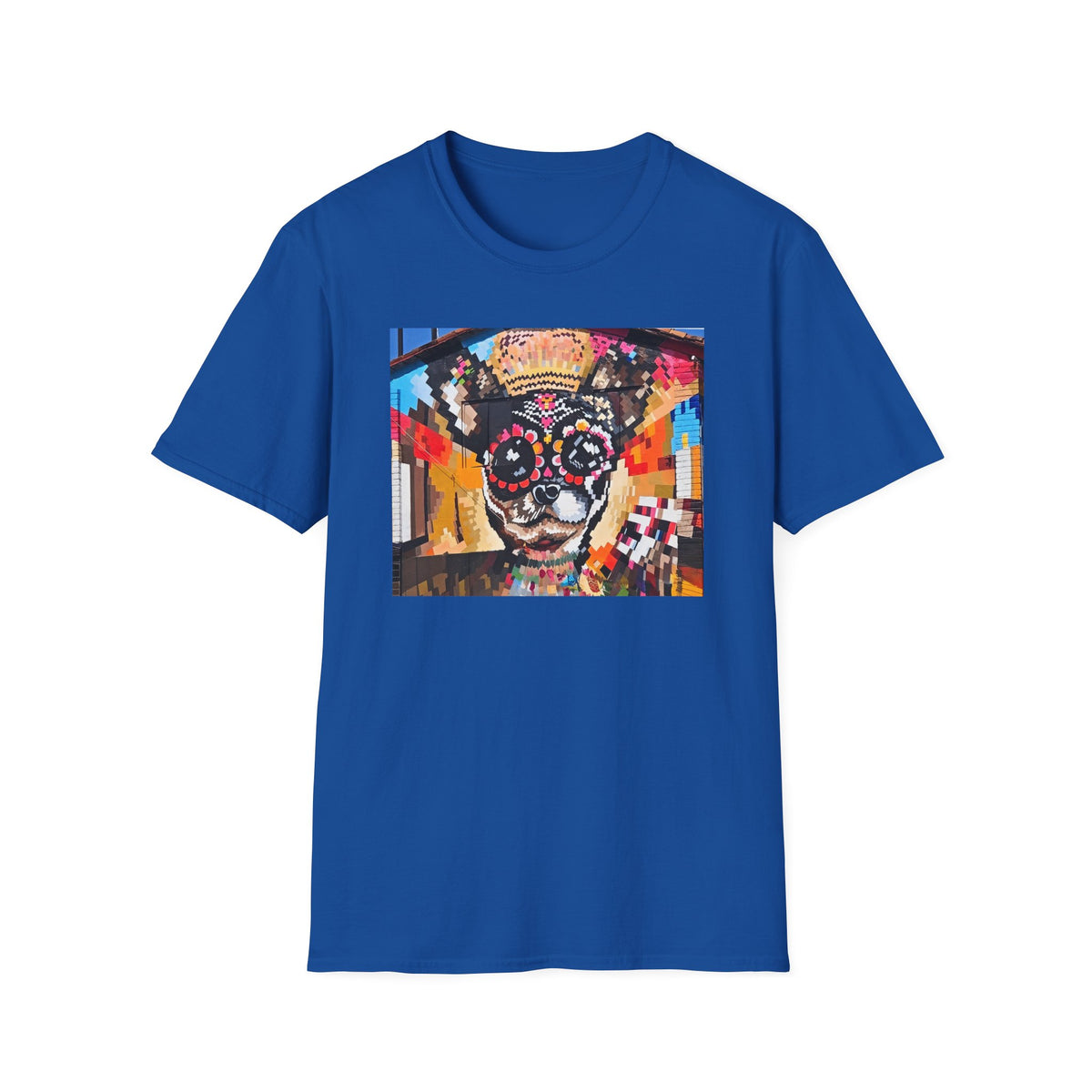 Dia de los Muertos Chihuahua Mural T-Shirt | Sugar Skull Dog Graphic Tee