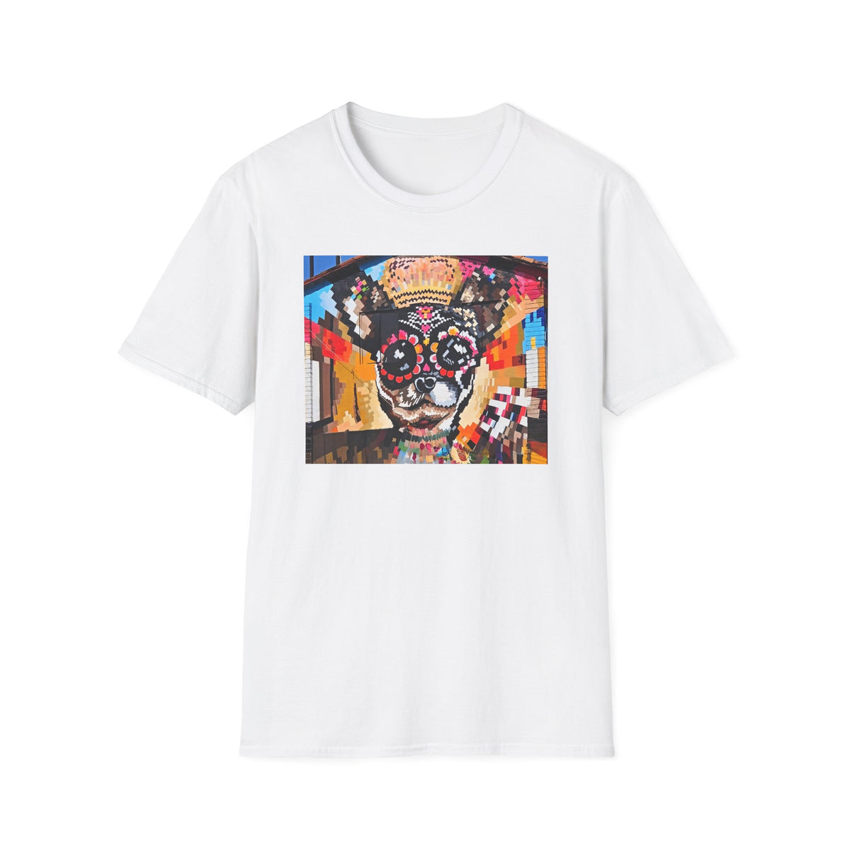 Dia de los Muertos Chihuahua Mural T-Shirt | Sugar Skull Dog Graphic Tee