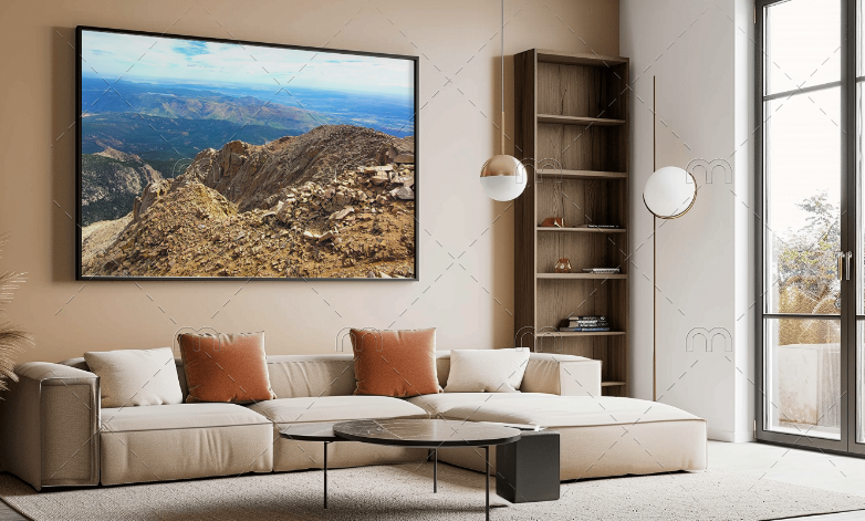 Pikes Peak Summit Landscape Fine Art Print | Colorado Springs Rocky Mountain Wall Art