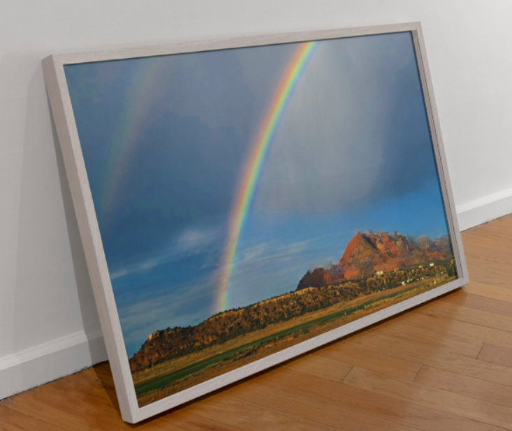 Double Rainbow Zion National Park Wall Art | Utah Red Rock Landscape Fine Art Print