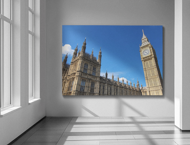 London Big Ben & Palace of Westminster Canvas Print | Elizabeth Tower Architectural Fine Art Wall Decor