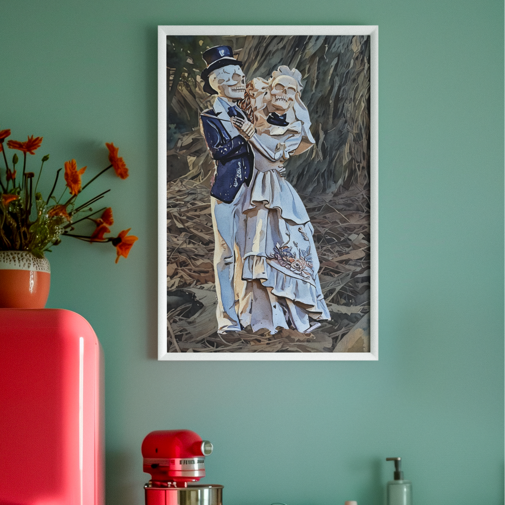 Dia de los Muertos Skeleton Couple Fine Art Print