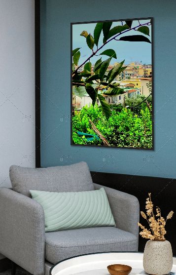 Italian Coastal Sorrento Photography Print | Mediterranean Seaside Town & Ocean View Wall Art