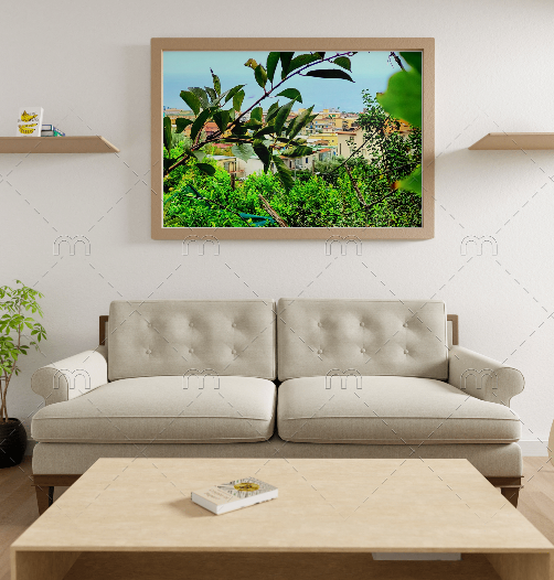Italian Coastal Sorrento Photography Print | Mediterranean Seaside Town & Ocean View Wall Art