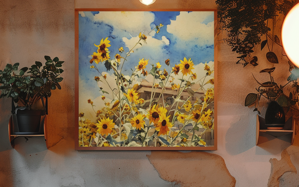 Sunflower Wall Art Printable - Instant Digital Download