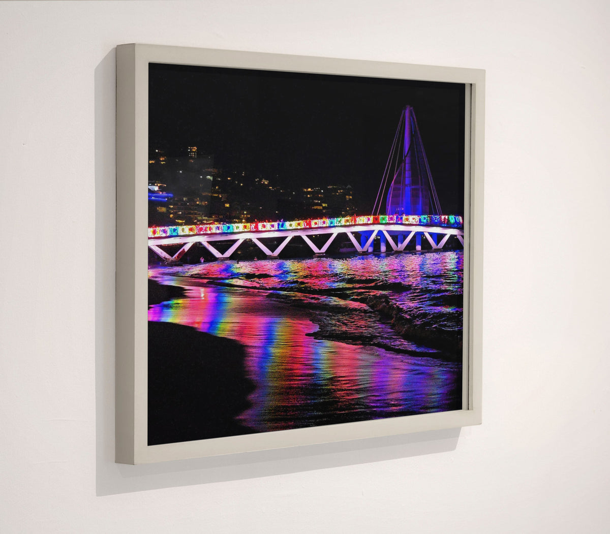 Los Muertos Pier Puerto Vallarta Night Print