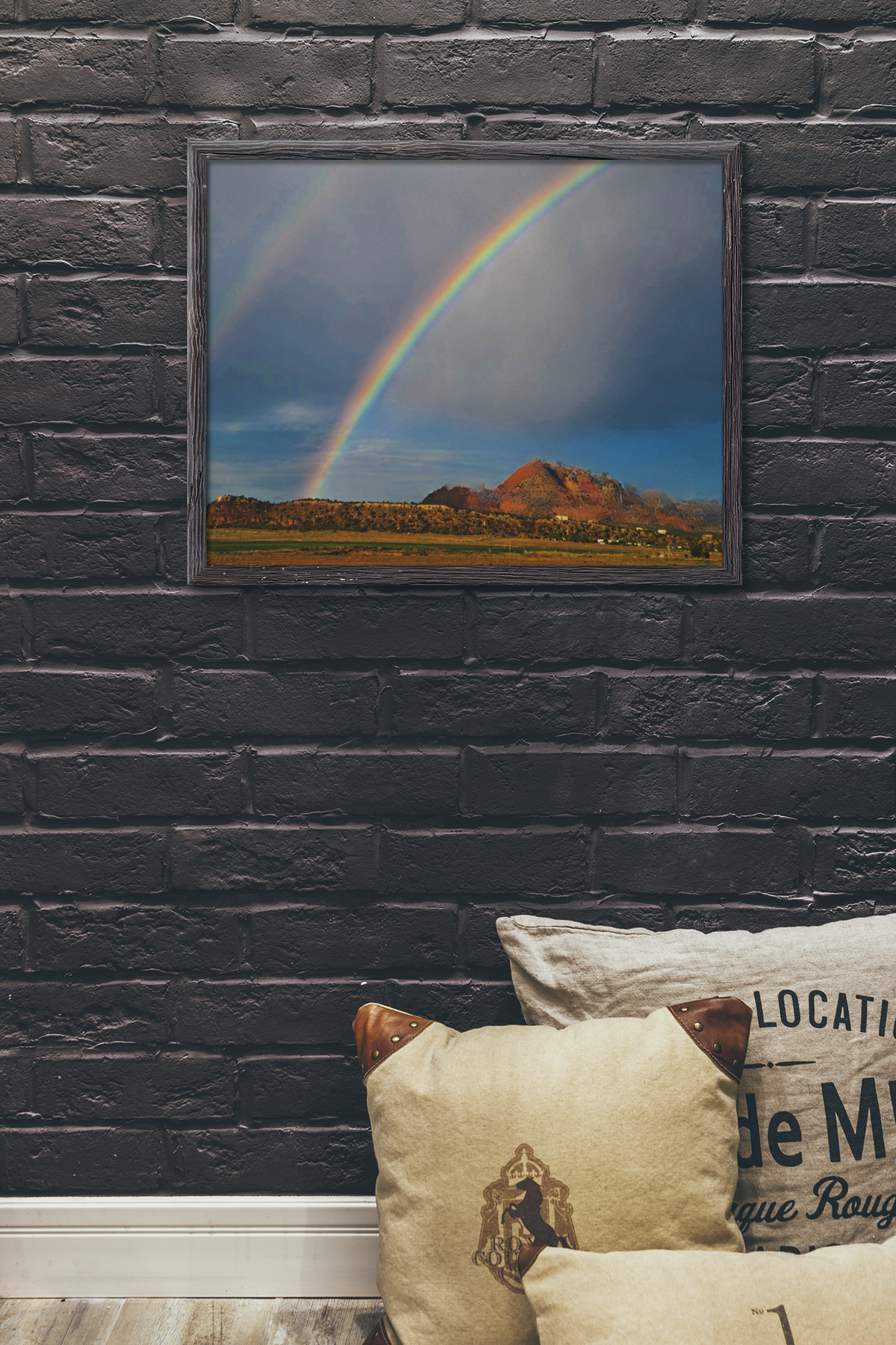 Double Rainbow Zion National Park Wall Art | Utah Red Rock Landscape Fine Art Print