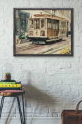San Francisco Cable Car Framed Fine Art Watercolor Print
