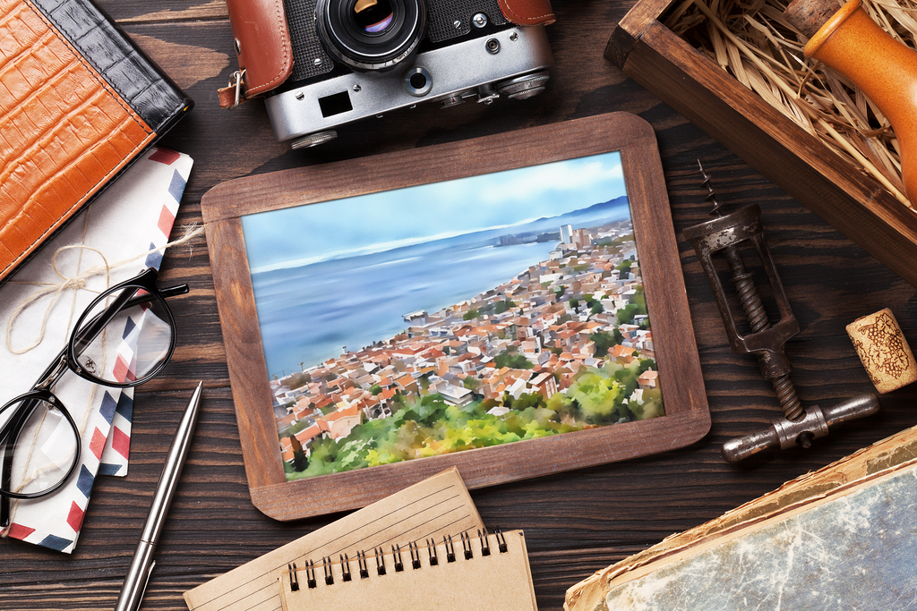 Puerto Vallarta Watercolor Art Print