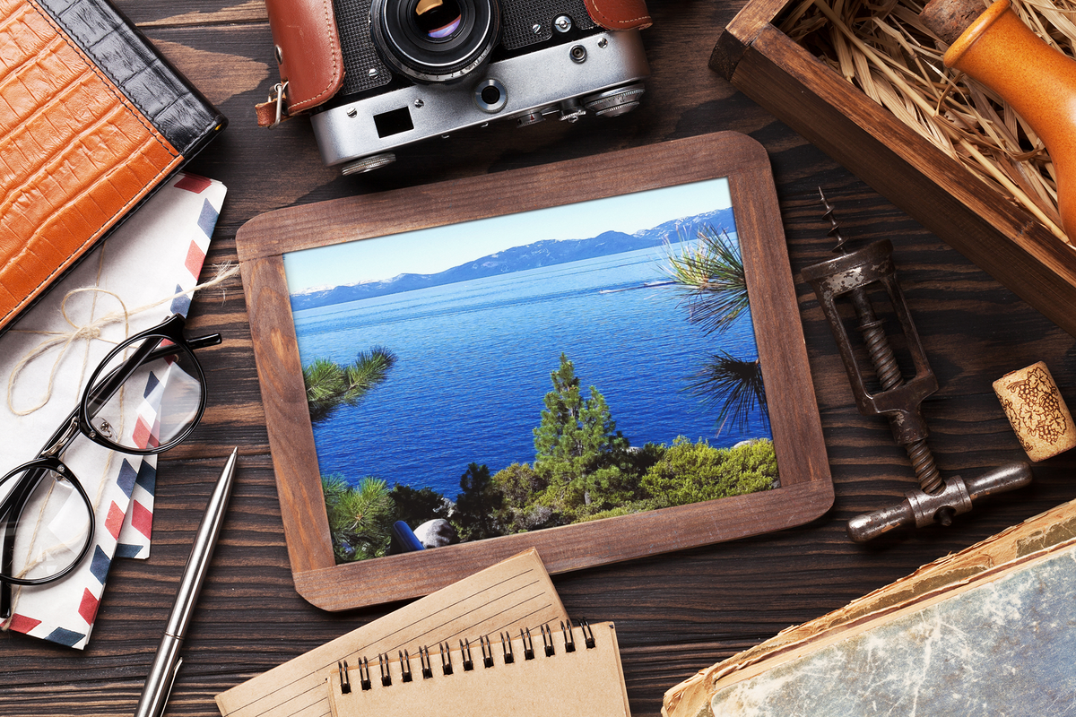 Lake Tahoe Alpine Landscape Fine Art Print | Deep Blue Water Wall Art