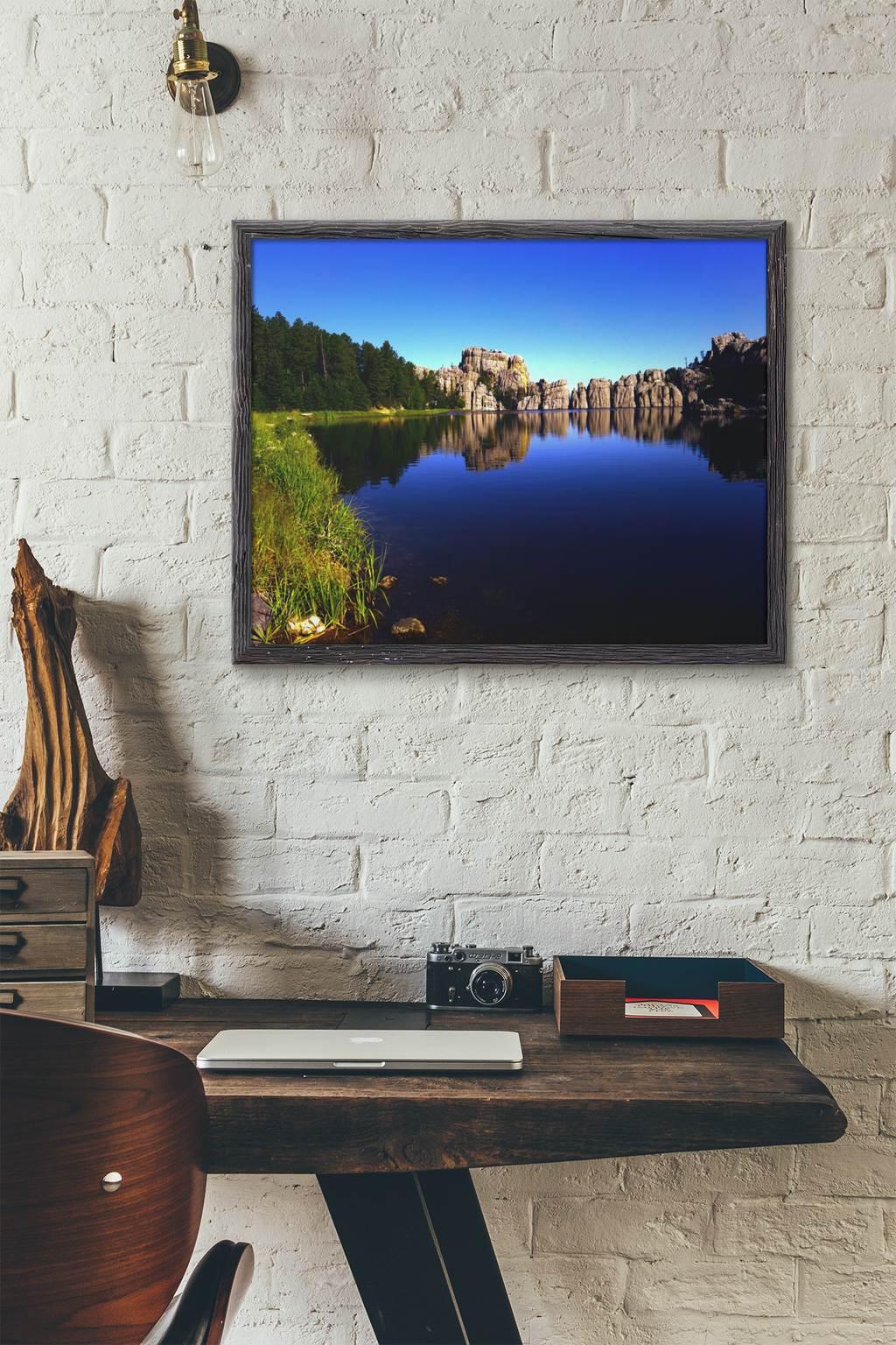 Sylvan Lake Custer State Park Photography Print | Black Hills Granite Rock Reflections Wall Art