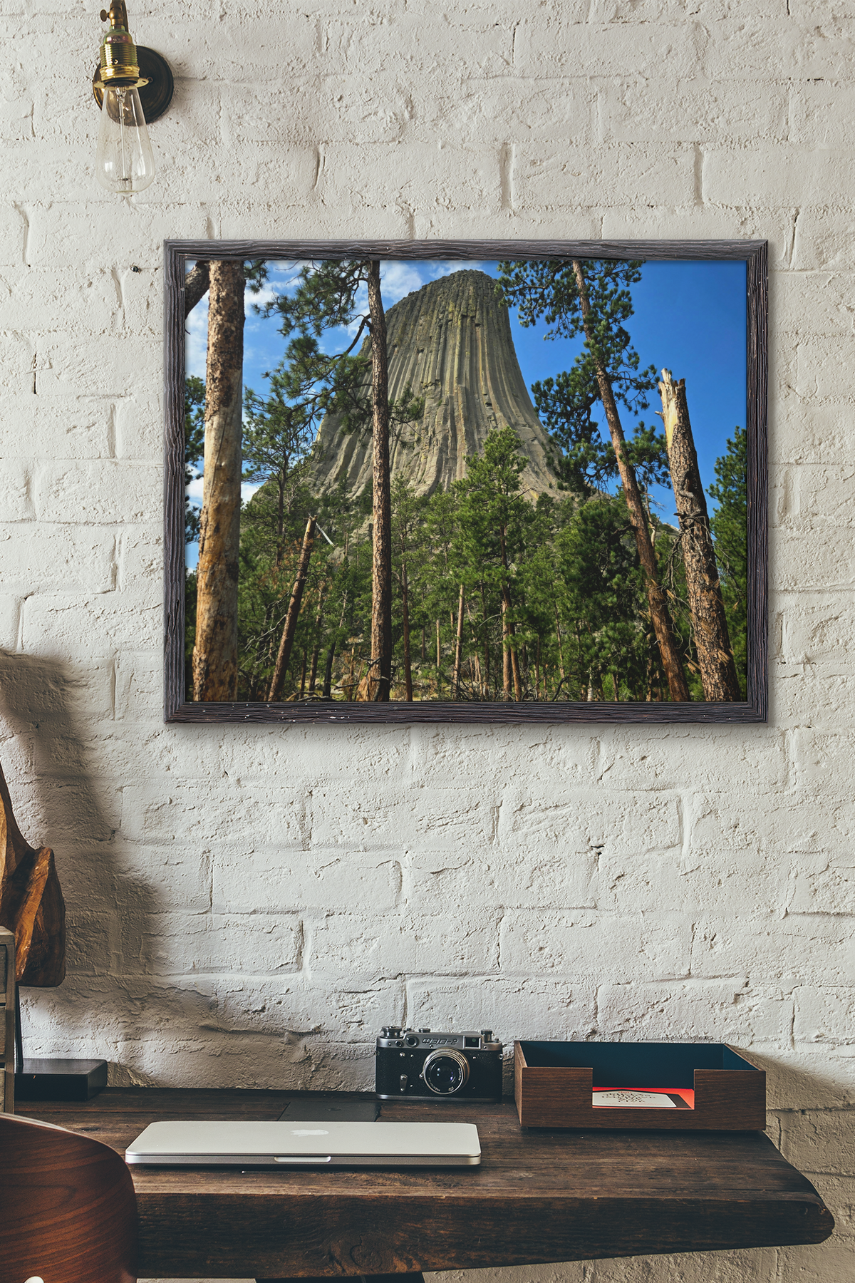 Devils Tower National Monument Photography Print | Wyoming Forest Landscape Wall Art