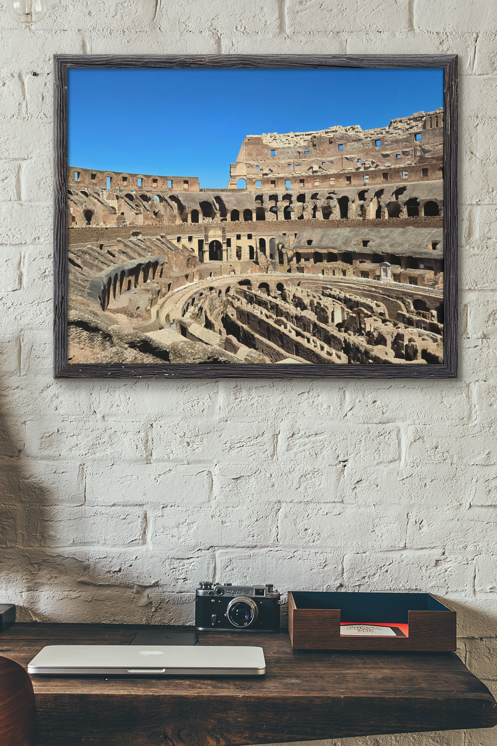 Rome Colosseum Interior Landscape Print | Ancient Roman Ruins & Hypogeum Wall Art
