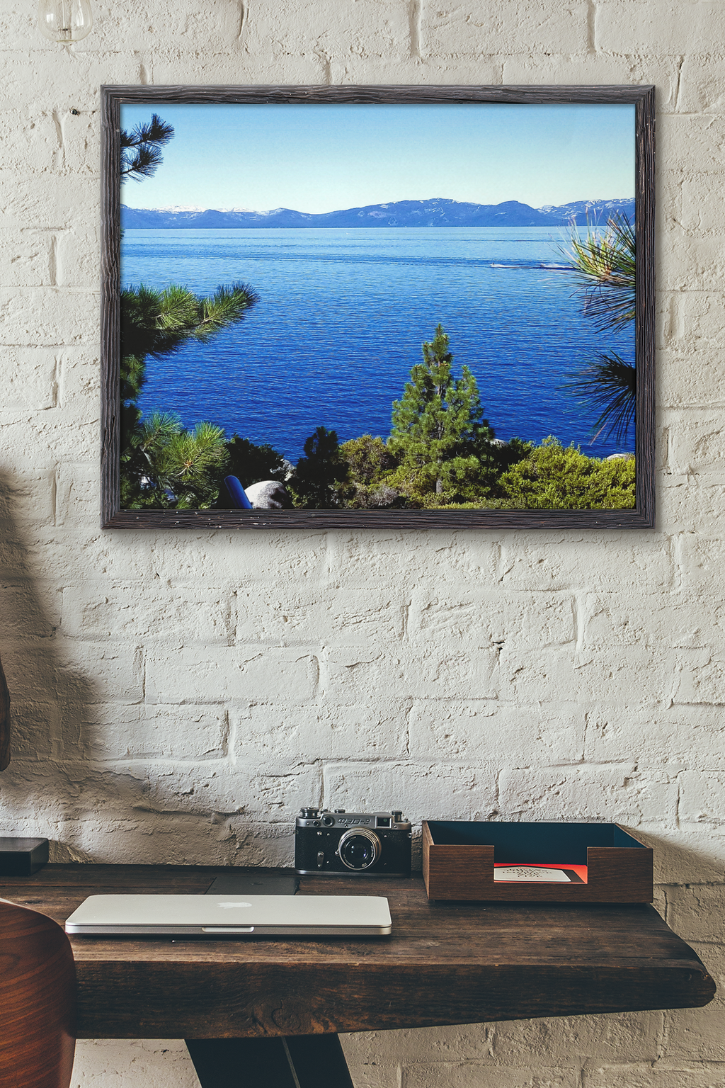 Lake Tahoe Alpine Landscape Fine Art Print | Deep Blue Water Wall Art