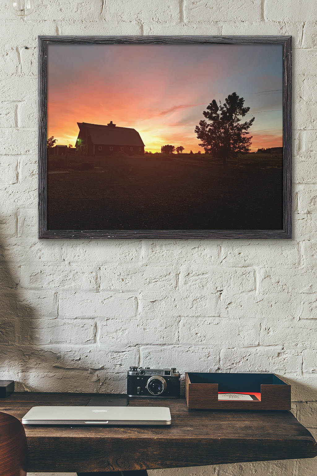 Golden Hour Rustic Barn Photography Print