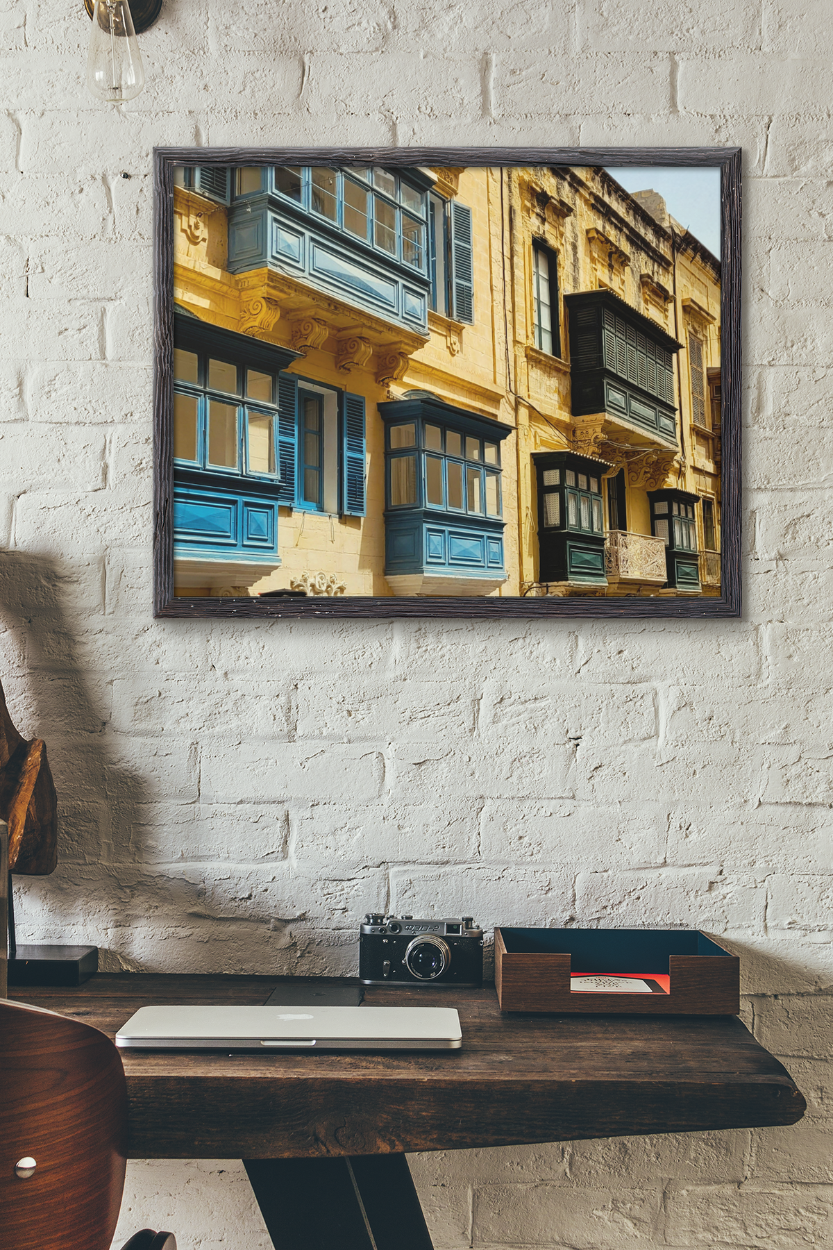 Traditional Maltese Blue Balconies Fine Art Photography Print